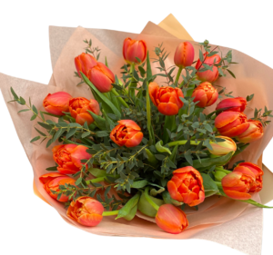 Buchet 21 lalele portocalii